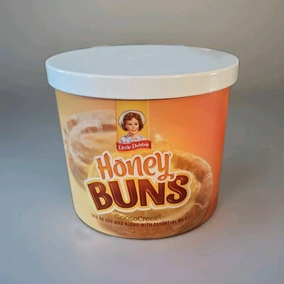 Goose Creek Little Debbie HONEY BUNS 香味蜡烛 14.5 盎司 3芯罐带盖 — 第 1/4 张图片