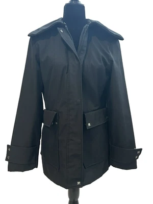 女式 Nine West 软壳纯色黑色长袖夹克,尺寸 M — 第 1/4 张图片