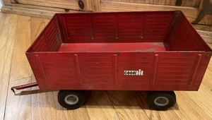 ERTL Big Red Pressed Steel Farm Forage Wagon Trailer CASE 1970’s Toy Vintage - Picture 1 of 12