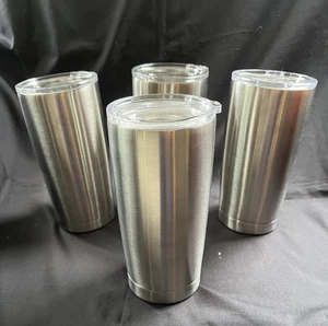 Lot / Set Of 4 ARTMINDS 18.5 Oz Insulated Tumbler Stainless Steel Removable Lid - Picture 1 of 6