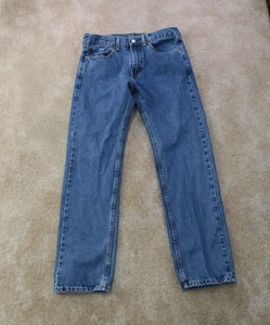 Levi's 505 Regular Fit Straight Leg Jeans Men's 32x32 Blue Denim - Picture 1 of 11