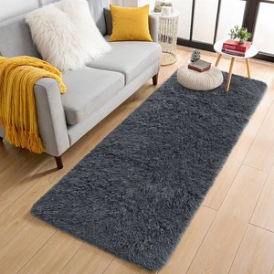 2x6 Machine Washable Runner Rugs for Hallway Soft Fluffy Shaggy Bedside - Picture 1 of 4