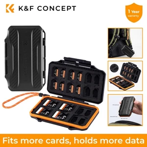 K&F Concept 36 Slots Memory Card Case Box for 12 x SD 24 x Micro SD (TF) Cards - Picture 1 of 34