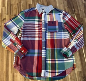 Ralph Lauren Camicia Natalizia Ragazzi Plaid Manica Lunga Bottoni M (10-12) Colorata - Foto 1 di 15