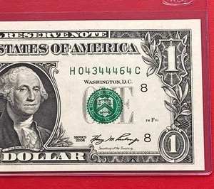 2006 $1 Dollar Bill FRN, ( ST LOUIS H ) UNCIRCULATED BANKNOTE. - Picture 1 of 3