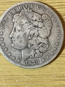 Foto de dólar de plata Morgan 1879-S grado F-twelve  - Imagen 1 de 2