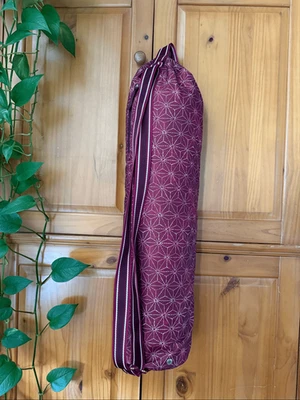 Lululemon Yoga Mat Bag  Lotus Star Burgundy Print, Mesh Vent, - Image 1 of 4
