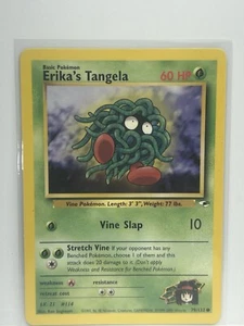 Carta Pokemon 1995, 96, 98 **Tangela di Erika** - Set Eroi Palestra 79/132 - Comune - Foto 1 di 2