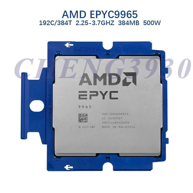 AMD EPYC 9965 192 core 384 threads 2.25GHz-3.7GHz 500w CPU processor No lock - Image 1 of 1