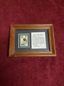 Framed Collectibl Limited Edition 1985 Public Education Stamp Framed #237 - Picture 1 of 3