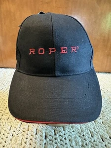 Berretto/cappello da baseball Roper Western con cinturino regolabile e accenti rossi nuovo senza etichette - Foto 1 di 7