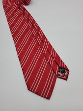 Paul Smith London Neck Tie Mens Red Stripe 100% Silk Italy