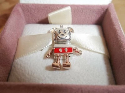 Genuine Pandora Silver & Rose Gold Mickey Mouse Robot Charm S925 ALE 789073C01 - Image 1 of 2