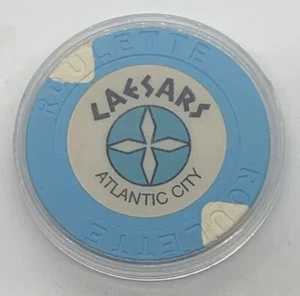 Caesar’s Atlantic City Roulette Casino Chip Cross Table New Jersey Blue - Picture 1 of 2