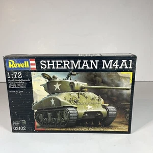 Complete Revell 1:72 03102 Sherman M4A1 Military Plastic Model Kit Boxed  - NEW! - Picture 1 of 3