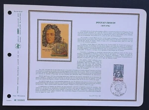 Feuillet DAP 1er jour 107 Soie 1973 La Marine sous Louis XIV - Duguay Trouin - Picture 1 of 1