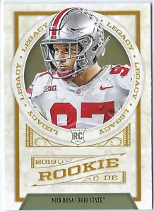 Nick Bosa 2019 Panini Legacy Rookie Card RC #188 Ohio State Buckeyes - Picture 1 of 2