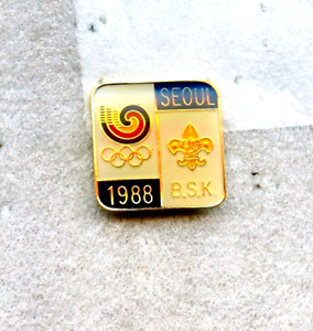 1988 Seoul Logo OLYMPIC Games Pin B.S.K. Sponsor