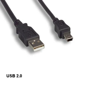 Kentek 1ft USB 2.0 A to Mini B 5 Pin Cable Male Digital Camera Phone PDA MP3 PS3 - Picture 1 of 1