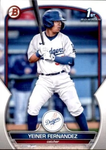 2023 BOWMAN 1ST BASE PAPER PROSPECT BP138 YEINER FERNANDEZ LOS ANGELES DODGERS - Imagen 1 de 2