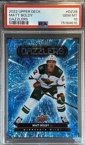 2022 Upper Deck #DZ28 MATT BOLDY Blue Dazzlers ROOKIE PSA 10 - Picture 1 of 2