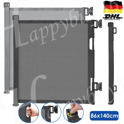 Treppenschutzgitter 0-140cm Ausziehbar Absperrgitter Türschutzgitter Baby Hunde - Bild 1 von 4