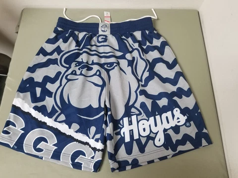 New Mitchell & Ness NCAA Mens Georgetown Hoyas Drawstring Shorts Cover