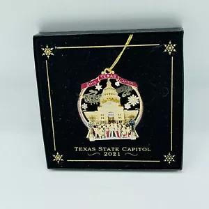 2011 Texas State Capitol Ornament 3 Dimensional Brass Etched  - Picture 1 of 5