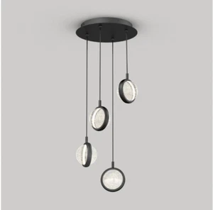 Artika Avalon 22-Watt 4 Light Black Modern 3 CCT Integrated LED Pendant Light - Bild 1 von 6