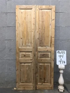 Antique French Double Doors (44x97.5) European Doors, Raised Panel Doors A618 - Picture 1 of 10