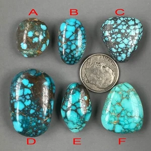 Natural Blue Cloud Mountain Hubei Turquoise Cabochon/Gemstone cab Z458 - Picture 1 of 3