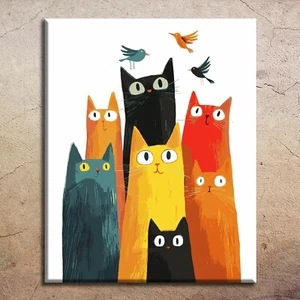 Premium Quality Paint By Numbers Kit: Colors Cats. KitArtUS - Picture 1 of 1
