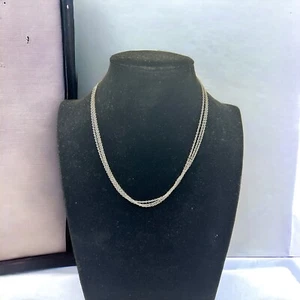 Avon versilberte 3 Strang 16" Kette Retro - Bild 1 von 5