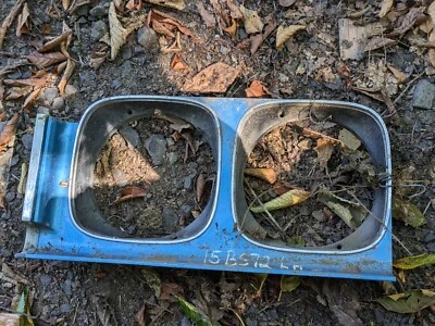 1972 72 Buick Skylark Left Painted Headlight Bezel Trim Molding Blue - Image 1 of 2