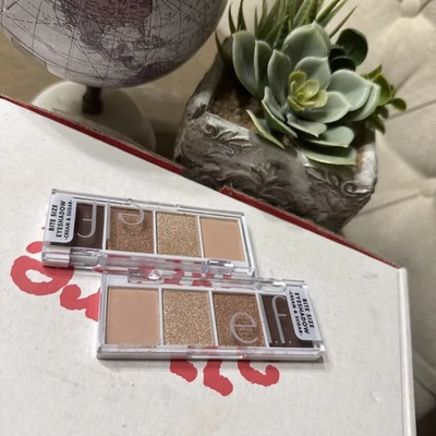 2 x e.l.f. Paleta de sombras de ojos Elf Bite Size crema y azúcar .12 oz nueva Y3 Foto 1 de 4