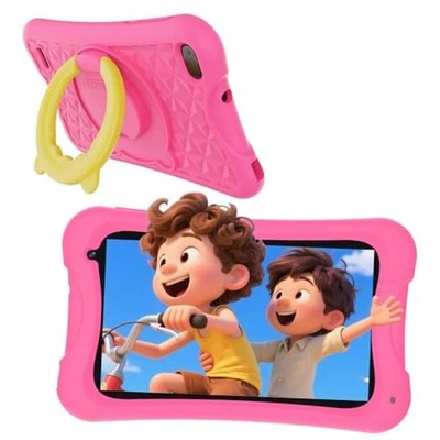 Digliand 7inch Android Kids Tablet, 4GB RAM+32GB ROM, Quad-Core CPU, Pink - Image 1 of 4