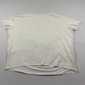 Lululemon Women White Cropped Tee Short Sleeve Boxy Relaxed Fit Casual Sz 14 - Picture 1 of 9