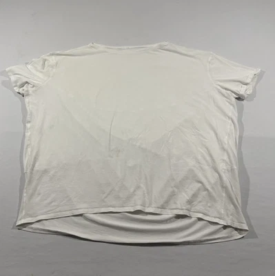 Lululemon Women White Cropped Tee Short Sleeve Boxy Relaxed Fit Casual Sz 14 - Image 1 of 4