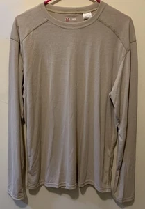 Drifire FR Shirt Mens large Beige Long Sleeve Flame Resistant EUC - Picture 1 of 4