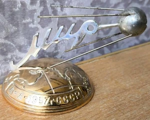 Rare VINTAGE USSR soviet SPACE MODELS  SPUTNIK MIR SATELLITE 1957 Desktop world - Picture 1 of 17