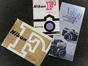 DOS MANUALES DE INSTRUCCIONES NIKON F = 1962 Y 1965 + FOLLETO DE VENTAS VINTAGE AÑOS 60 - Imagen 1 de 6
