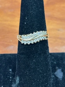 Diamond Fashion Ring .18 Carat T.W. 14K Yellow Gold 2.45g Size: 6 (QUC023361) - Picture 1 of 3
