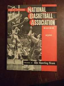 1966 - 1967 NBA SPORTING NEWS OFFICIAL NATIONAL BASKETBALL ASSOCIATION GUIDE - Picture 1 of 12