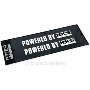 HKS 51003-AK132 Powered By HKS Logo Decals Stickers White Genuine Authentic JDM - Foto 1 di 2