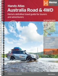 Hema Australia Road & 4WD Handy Atlas 13th Edition Spiral 187 New Maps Tracks - Picture 1 of 4