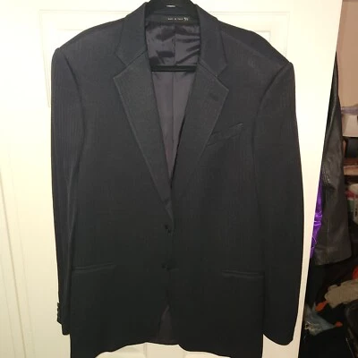 Armani Collezioni Jacket Men's 42L Black Wool Suit Sport Coat - Image 1 of 4