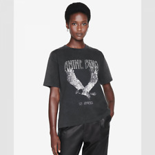 AB Women Eagle Print Dark Grey Short Sleeve T-Shirt Men’s Top Hot