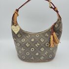 Dooney & Bourke Bag Spell Out  Coates Canvas Mini Cluth Bucket Bag Purse Rope
