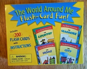 NEW "The World Around Me" Flash-Card Fun! 4 Decks: Home*City*Country*Seashore - Picture 1 of 7