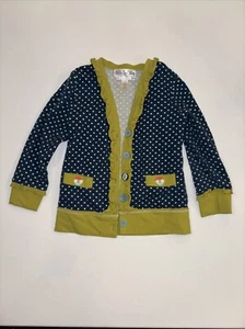 Matilda Jane Girls Cardigan American Spoon Polka Dot Cardigan 4 EUC - Picture 1 of 5